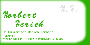 norbert herich business card